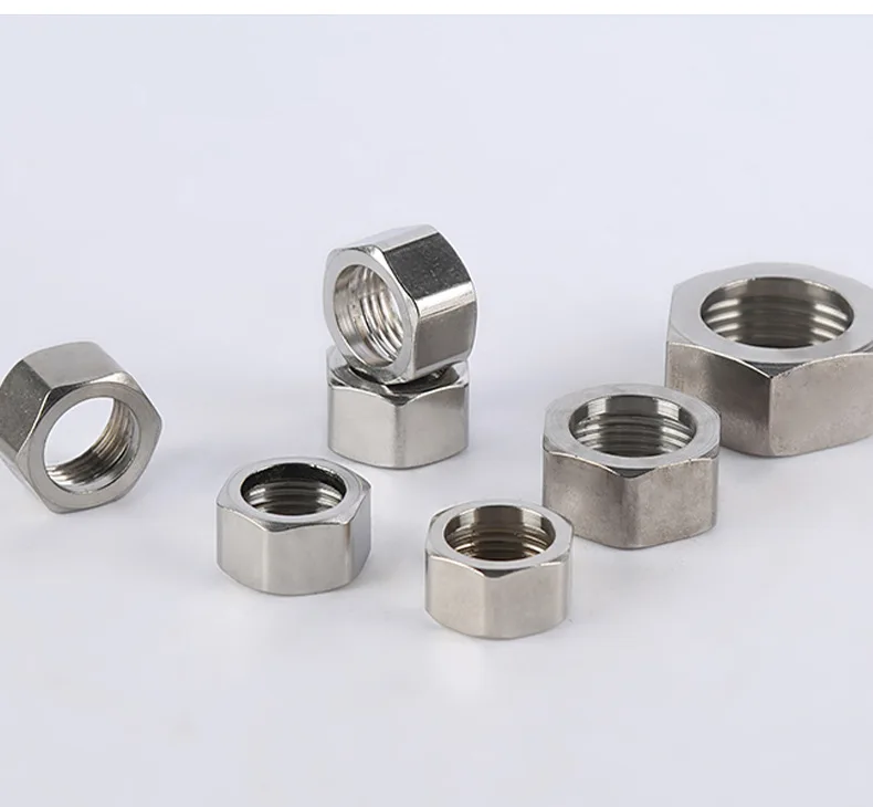 1 PCs 304 and 201 Stainless Steel Bellows Nuts DN15 DN20 DN25 Various Specifications Stainless Steel Electroplated Nuts