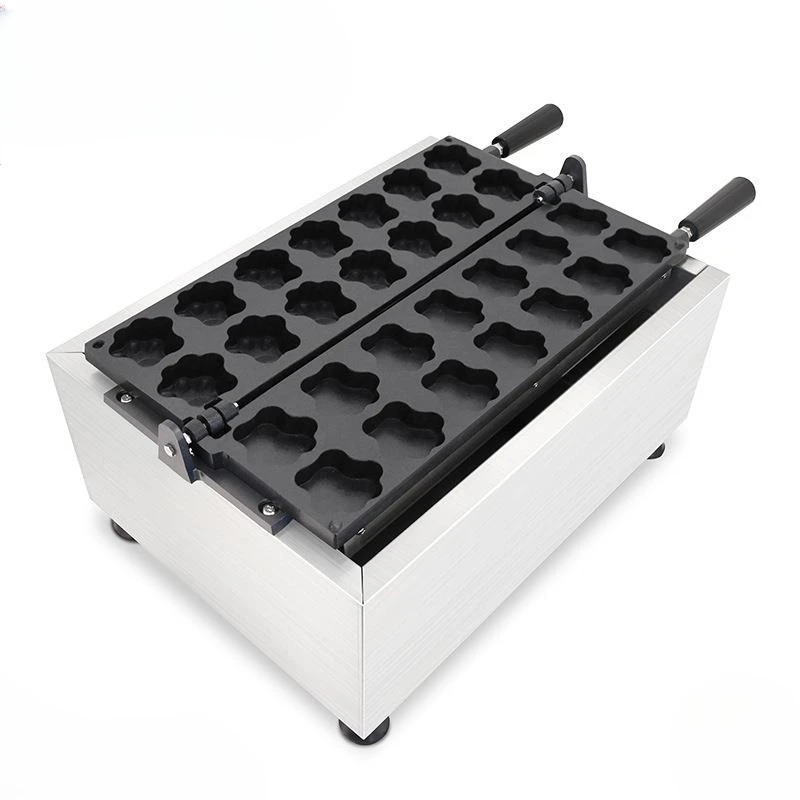 Waffle machine Commercial electric scone machine Paws Muffins Flip electric cake stall left and right Baking snack equipment