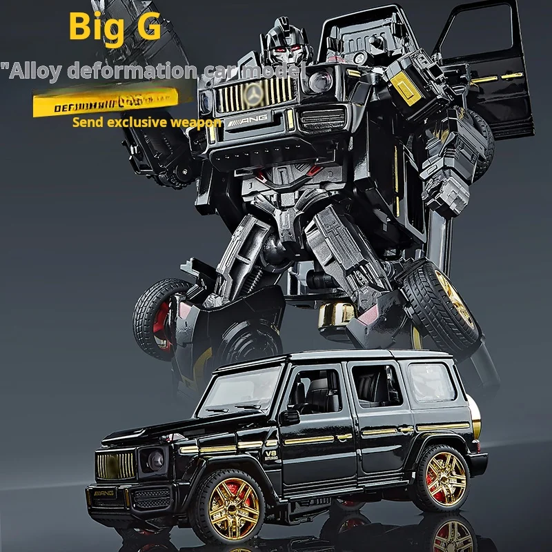 

Машинка-трансформер 1:32 из сплава, имитирующая G-класс, крутой внедорожник, деформируемая, коллекционная, настольное украшение, подарки на день рождения