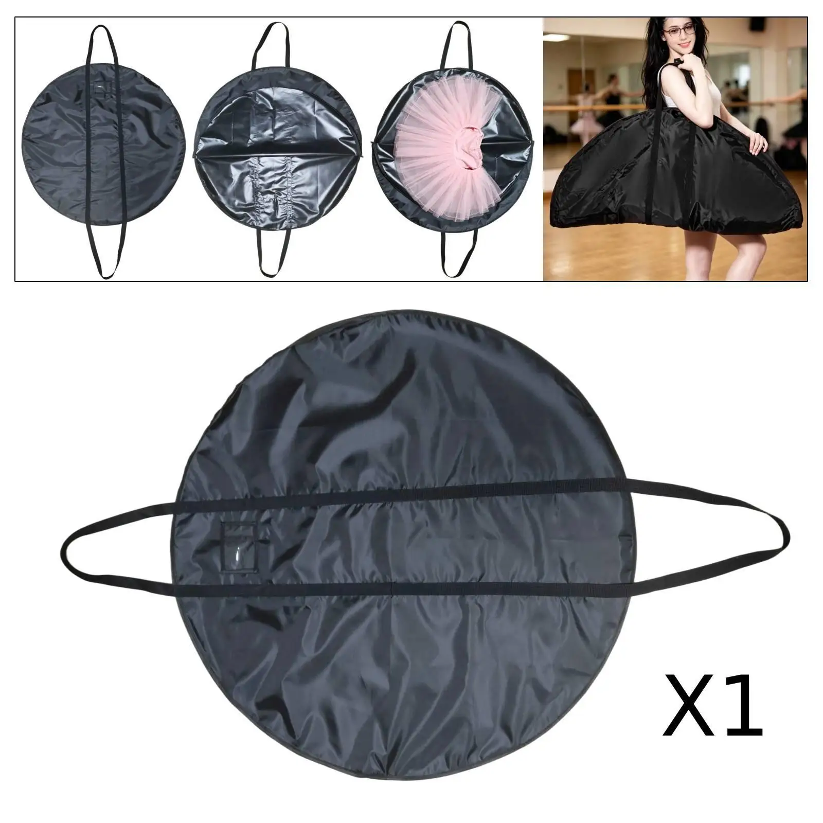 Tutu Dance Costume Garment Bag Tutu Skirt Storage Portable Elegant Lightweight Tote for Performance Gymnastics Concert Travel