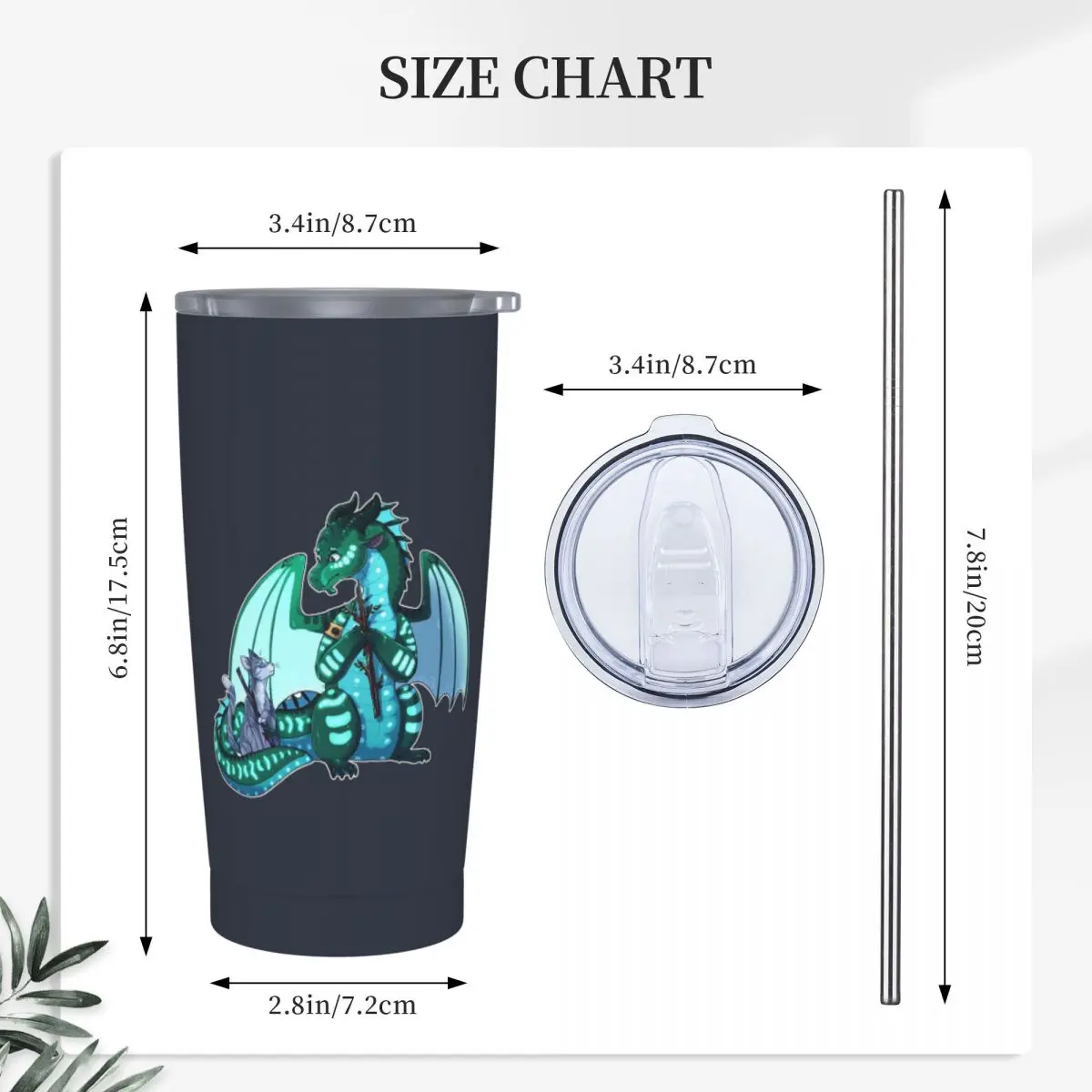 Wings Of Fire & Warriors - Turtle And Jayfeather Stainless Steel Tumbler Vacuum Insulated Mugs Thermal Cold Cups Straws With Lid