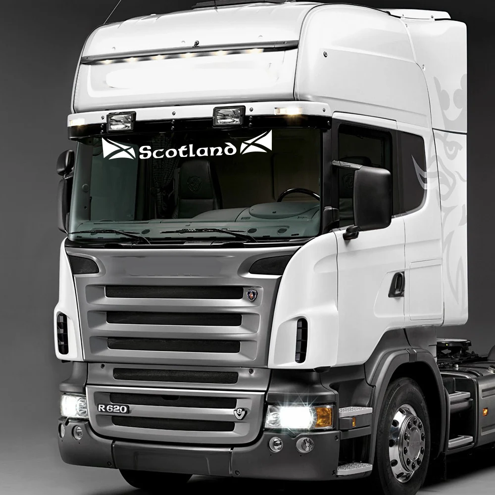 اسكتلندا شاحنة شاحنة شاحنة الرياح ملصق زجاج نافذة الكابينة ل HGV MAN DAF سكانيا