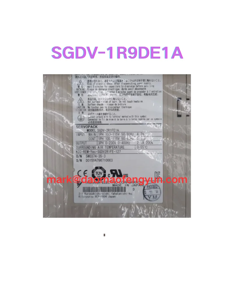 SGDV-1R9DE1A Brand new servo drive,