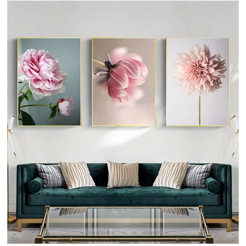 Blumenbilder, modulare Wandkunstdrucke, Leinwandgemälde für Wohnzimmer, moderne Heimdekoration, nordisches Poster, Beauty Life Pin