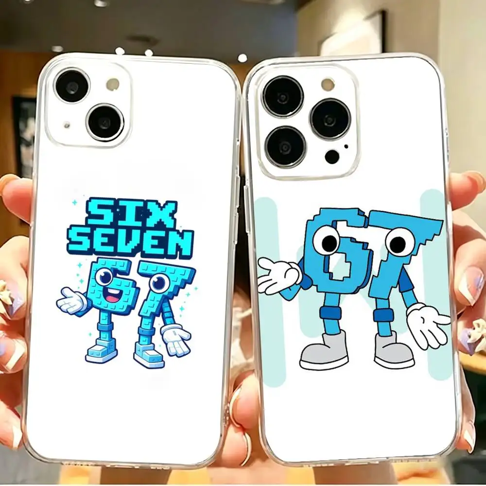 Funda Transparente Antigolpes Fashion 67 Six Six para iPhone 17, 16, 15, 14, 13, 12, 11 Plus, Pro Max