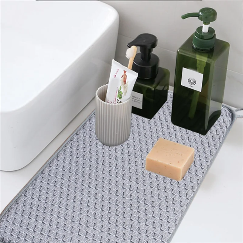 

A45I, 2 упаковки, коврик для сушки посуды из микрофибры, впитывающая сушилка для посуды, кухонная стойка, суперабсорбирующие подушечки для сушки посуды 20X15 дюймов (B)