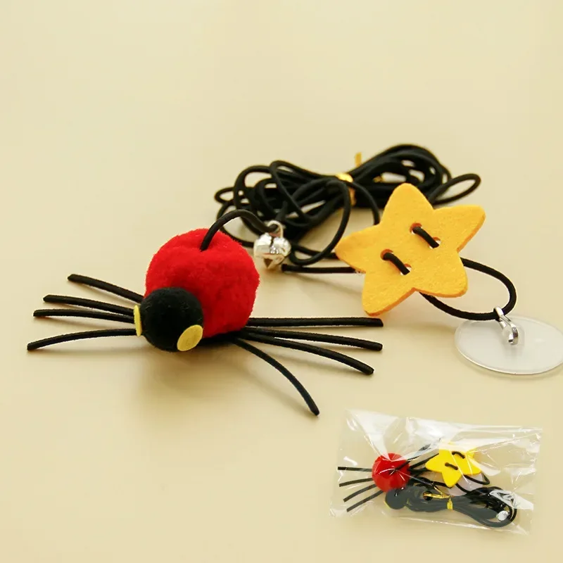 Cat Pet Toy Hanging Door To Relieve Depression Swinging Hanging Elastic Rope Feather Playing Stick Bell Spider Gatos Для Кошек