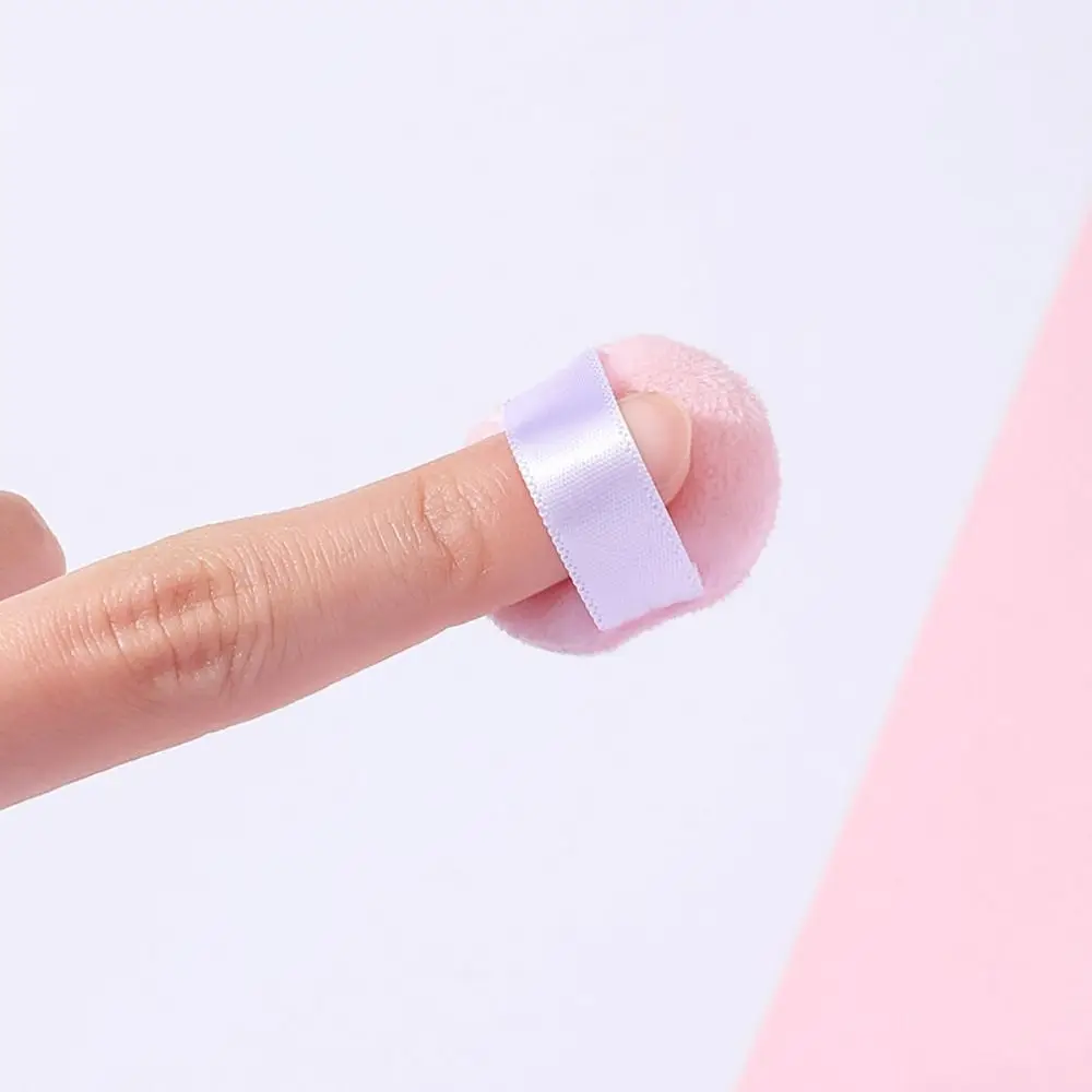 미니 사이즈 핑거 퍼프 전문 화장품 쿠션 크리스탈 벨벳 컨실러 파운데이션 색상 랜덤 메이크업 뷰티 도구