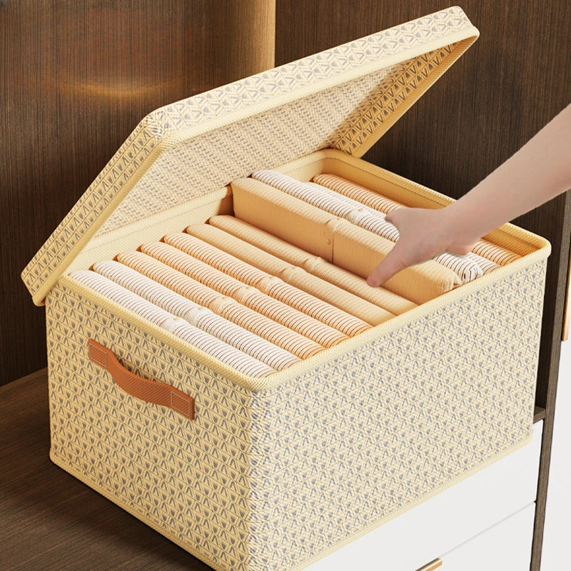 

Clothing Quilt Storage Box Thickened Hard Board Folding Lid Storage Box Pants Portable Storage Tool Household Dormitory