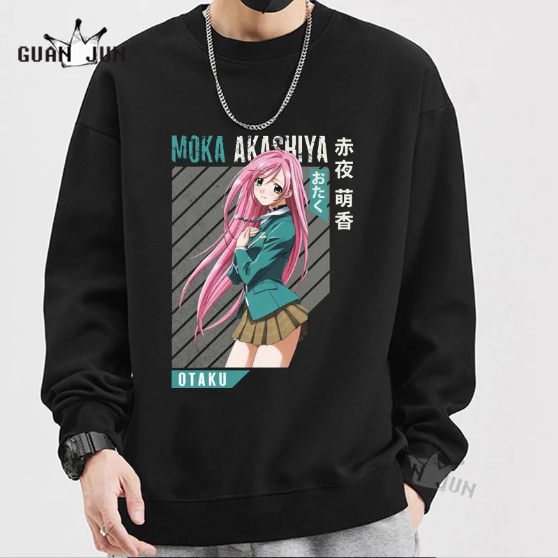 Anime Moka Akashiya Rosario Graphic Sweatshrt Men Women Autumn Clothing Harajuku Y2k Grunge Hoodies Male Clothes