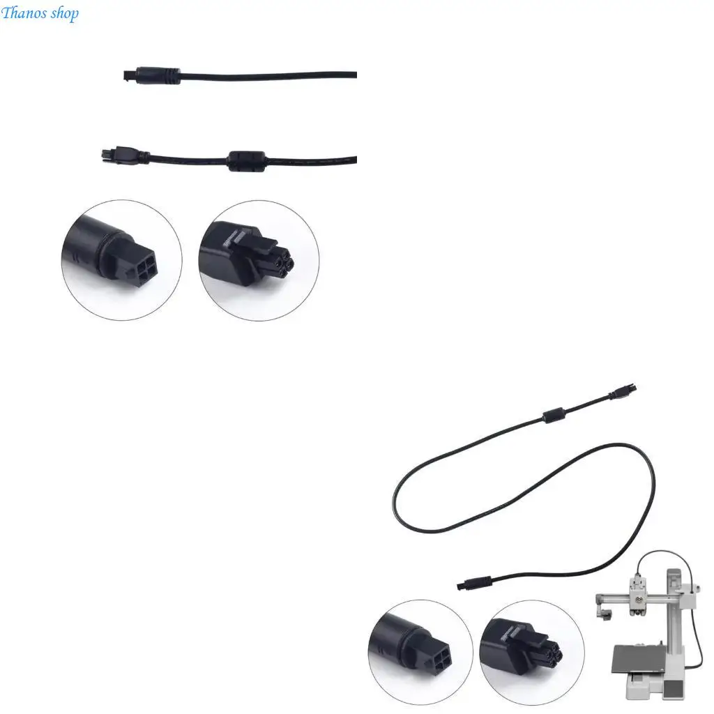 

4Pin Extension Cable Replacement Rings for Lab Mini Printer Extension Cable Printer Accessories X37A
