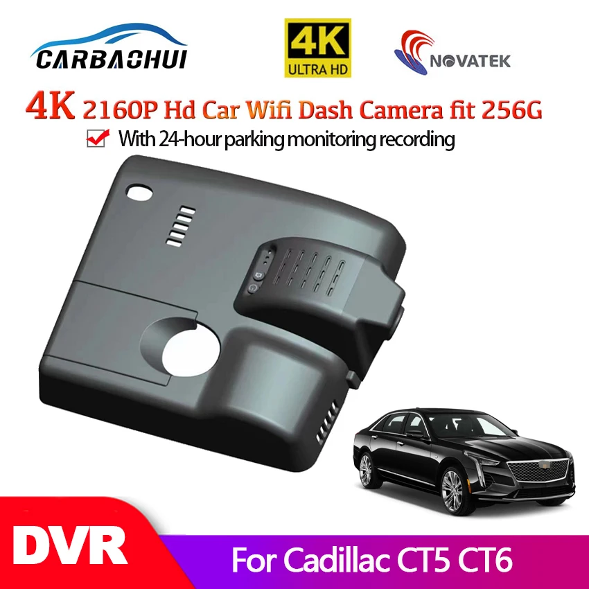 

4K 2160P Car Driving Recorder DVR Wifi Video Recorder Dash Cam Camera For Cadillac CT5 CT6 High quality night vision