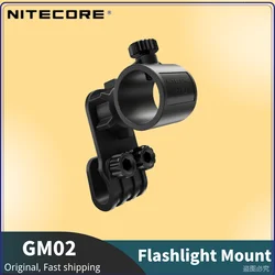 Nitecore HRM2 Helmet Mount for 25.4mm Flashlight Suitable P20i P10i P30 MH10s Plastic Black Law Enforcement Accessorie