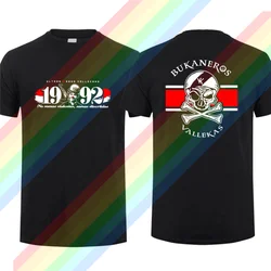 2024 Letnia męska bawełniana koszulka Bukaneros Czarny dwustronny t-shirt z grafiką Vallecanos Rvm Clase Obrera Ultras T-Shirt y2k Cool