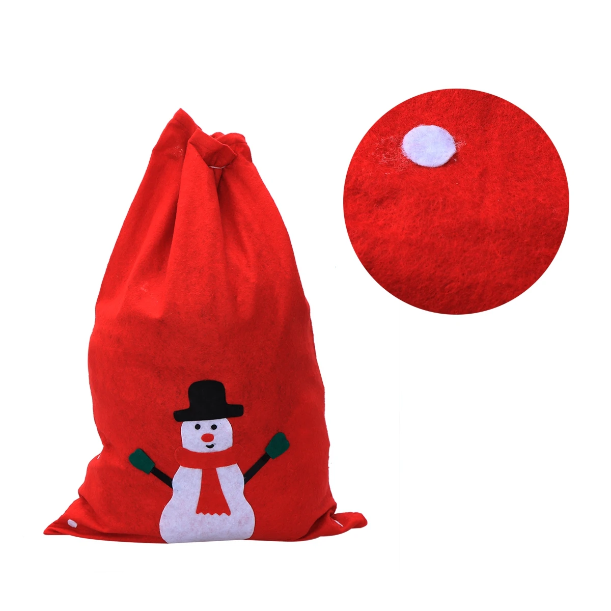

Christmas Holiday Present Candy Fabric Burlap Gift Bags Fabric Treat Large Size Santa Christmas Gift Bags Theme