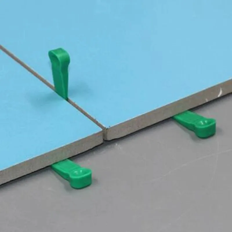 100Pcs Plastic Tile Spacers Reusable Positioning Clips Wall Flooring Tiling Tool Tile Seaming Wedge 6mm Green Small Gasket