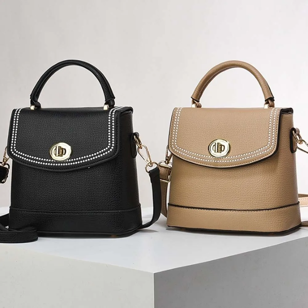 

Элегантная улучшенная сумка из искусственной кожи, большая вместительная квадратная сумка с защитой от брызг воды, портативная женская сумка на плечо цвета миндального печенья