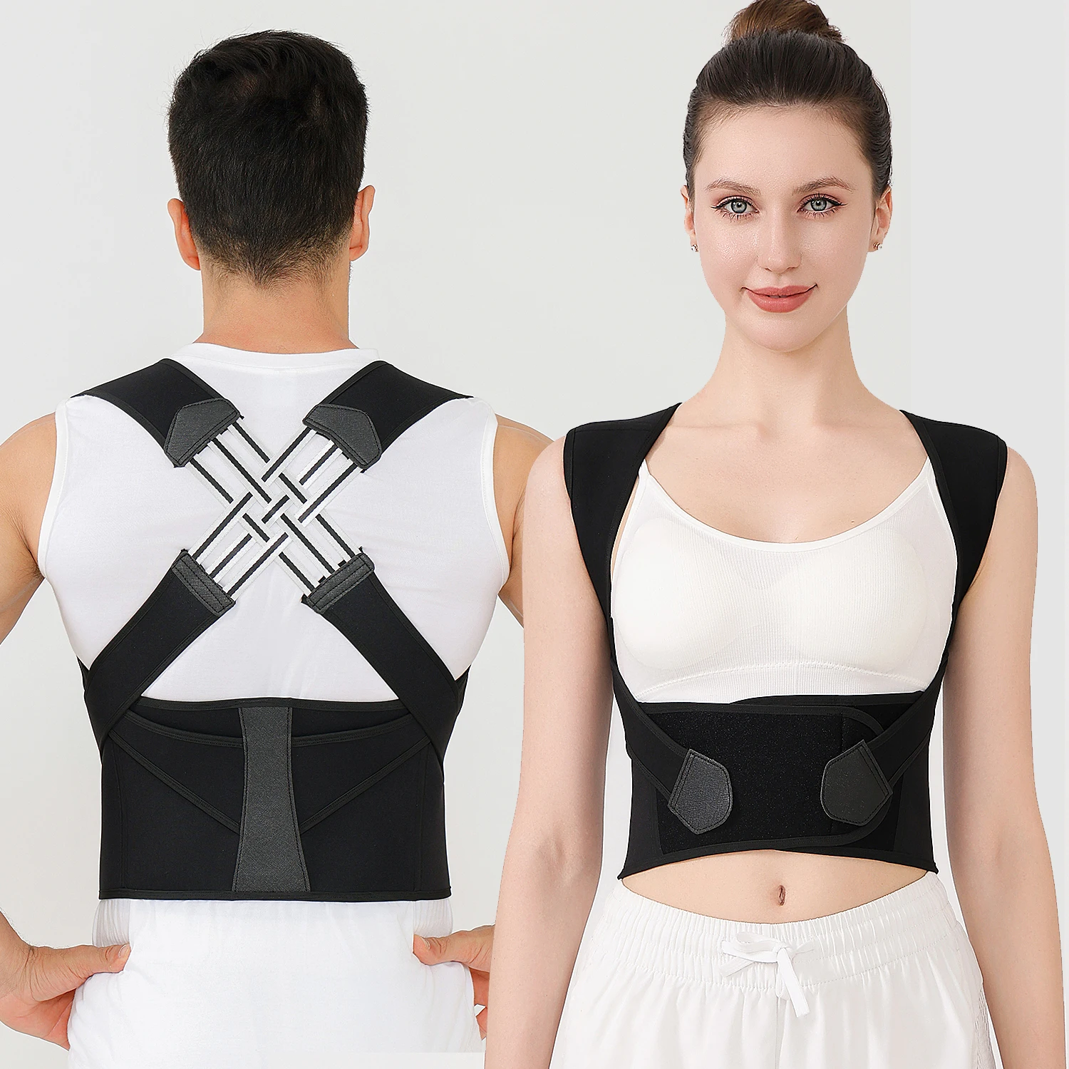 Back Brace Posture Corrector for Women and Men, Shoulder Straightener Adjustable Full Back Support Upper and Lower Pain Relief