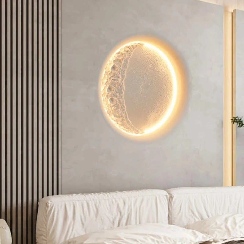 Modern Dimmable LED Gypsum Wall Lights Recessed Ceiling Lamp Living Room Bedroom Restaurant Moon