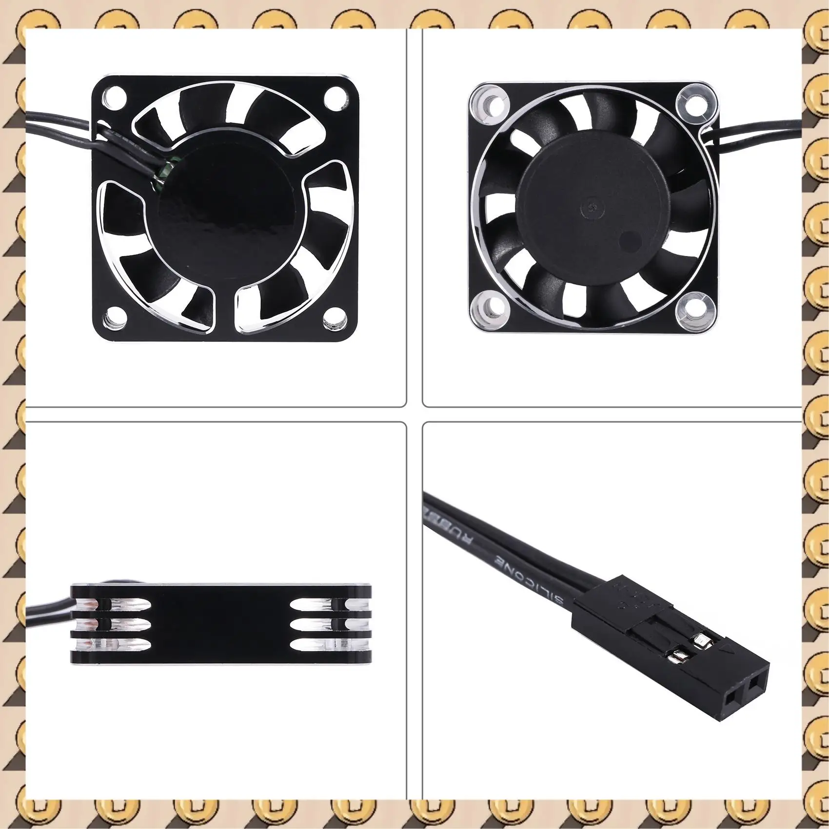 A003 40 ミリメートル冷却ファン回転 16000 RPM 5-8.45V 1/10 1/8 1/12 RC カーブラシレスモーター Rc カーアクセサリー