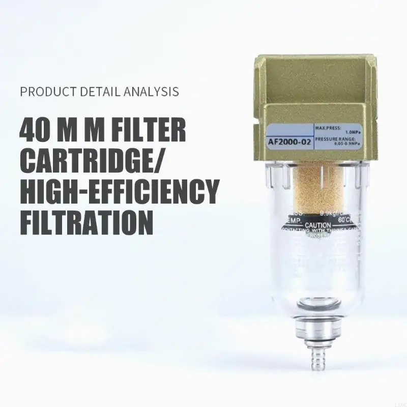 Sturdy Brass Portable Air Line Moisture Trap Oil Water Separators Accessory for Industrial Equipment Easy Installion
