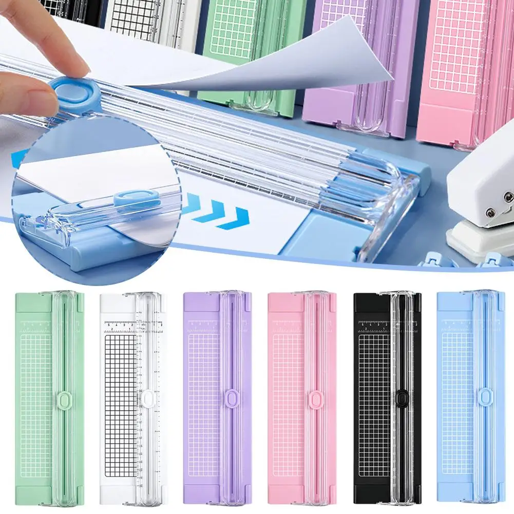 Handheld Paper Cutting Trimmer, A4 Paper Trimmer, Office Use Cortador com Régua, Foto Trimmers, Lightweight Máquina Mat Corte, Acessório