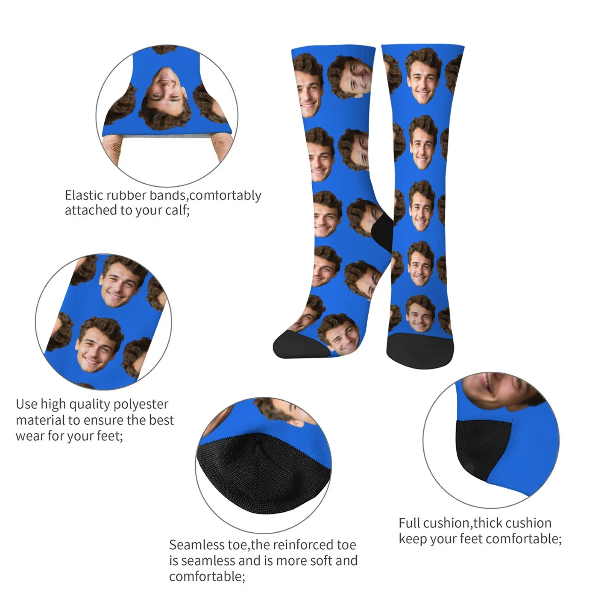 Kaos Kaki Custom Unik DIY Foto Pribadi Kaos Kaki Custom Lucu dan Unik Kaos Kaki Pria Hadiah Natal Pesta Ulang Tahun Peringatan