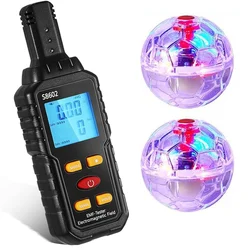 Ghost Equipment Kit, Emf Meter with 2 Motion Light Up CatBalls, Emf Meter Detector Ghost Equipment