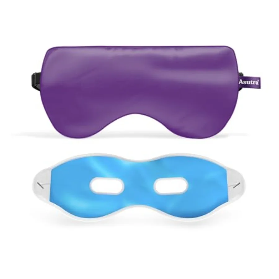 Silk Eye Pillow for Sleep, - Filled w/Lavender Buds and Flax Seeds, Weighted Eye Mask, Meditation and Light Blocking Blindfold,