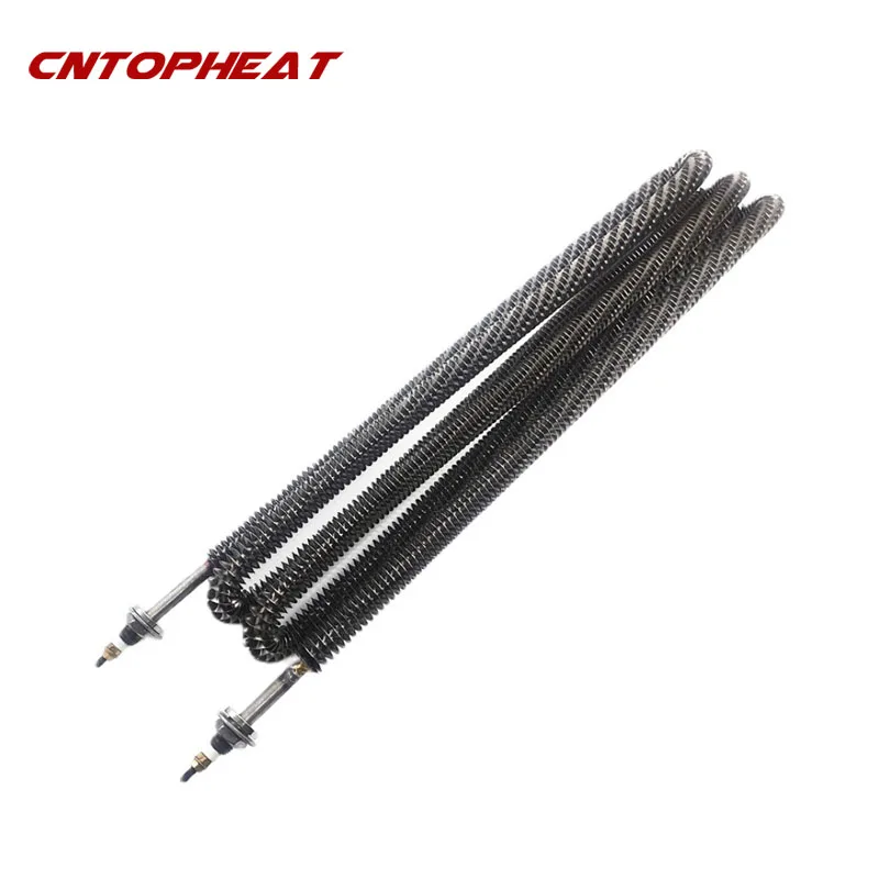 220V 4000W Fin Heater Round Type Stainless Steel Hot Air Heater Electric Spiral Heating Resistance With M12 Thread