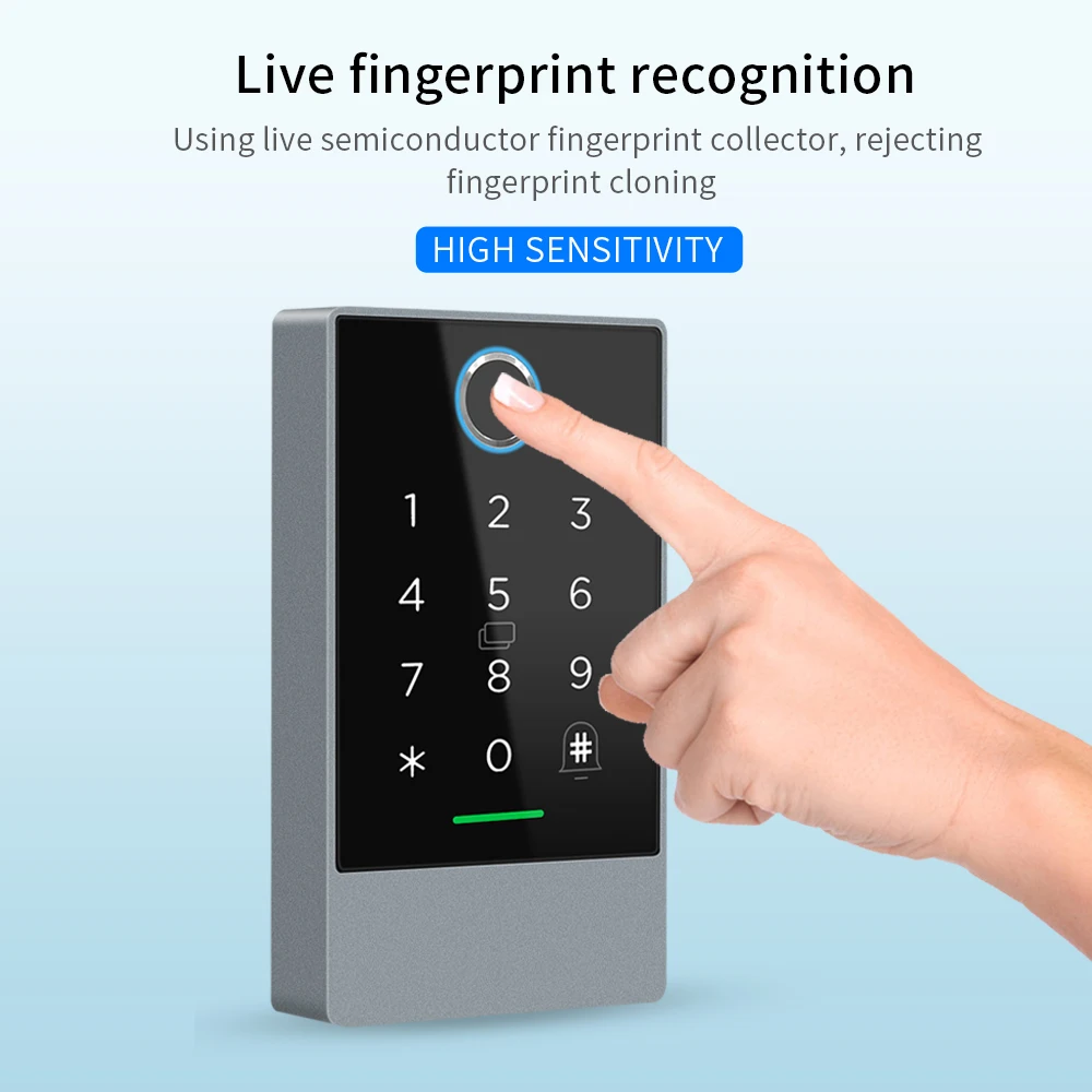 TTLock Wifi Access Control Keypad Waterproof Door Smart Lock App Alexa Fingerprint Code RFID Card Lock Aluminum Electronic Lock