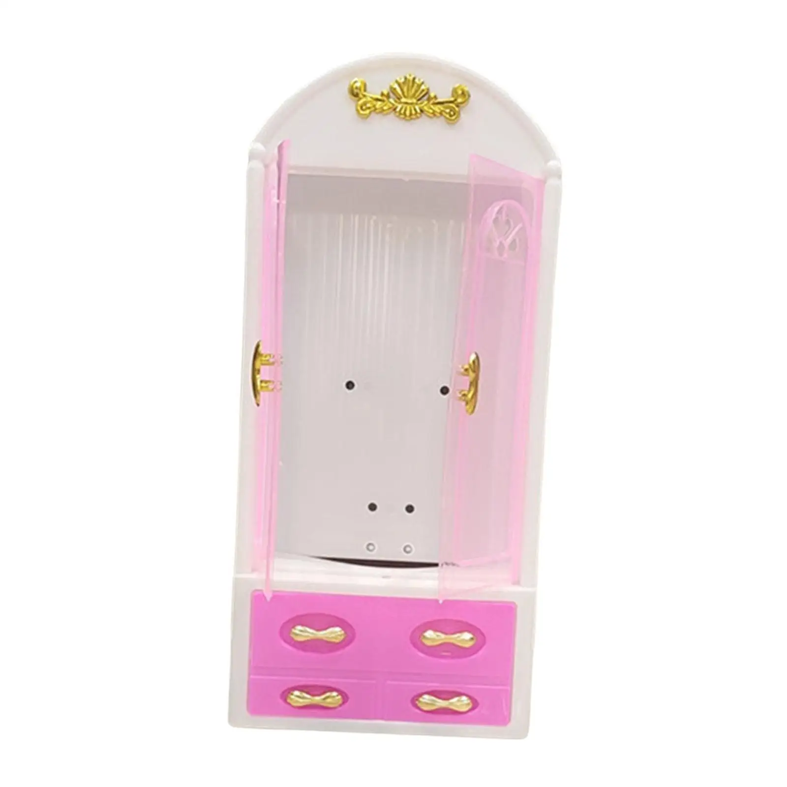 Mini Wardrobe Model Toys Versatile for Childrens Day Displaying Role Playing