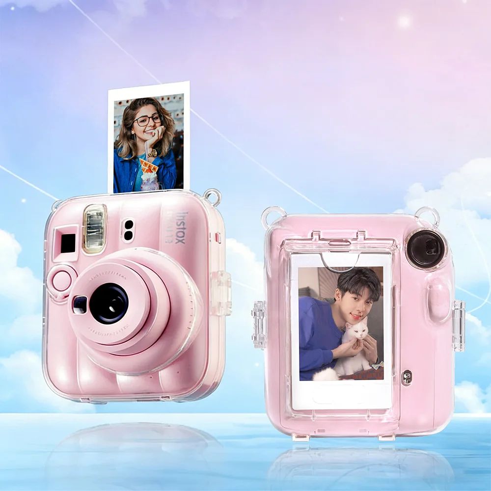 Suitable for Fujifilm Instax Mini 13 Crystal Shell Photo Bag Protective Case 3-in-1 Set Strap String Sticker