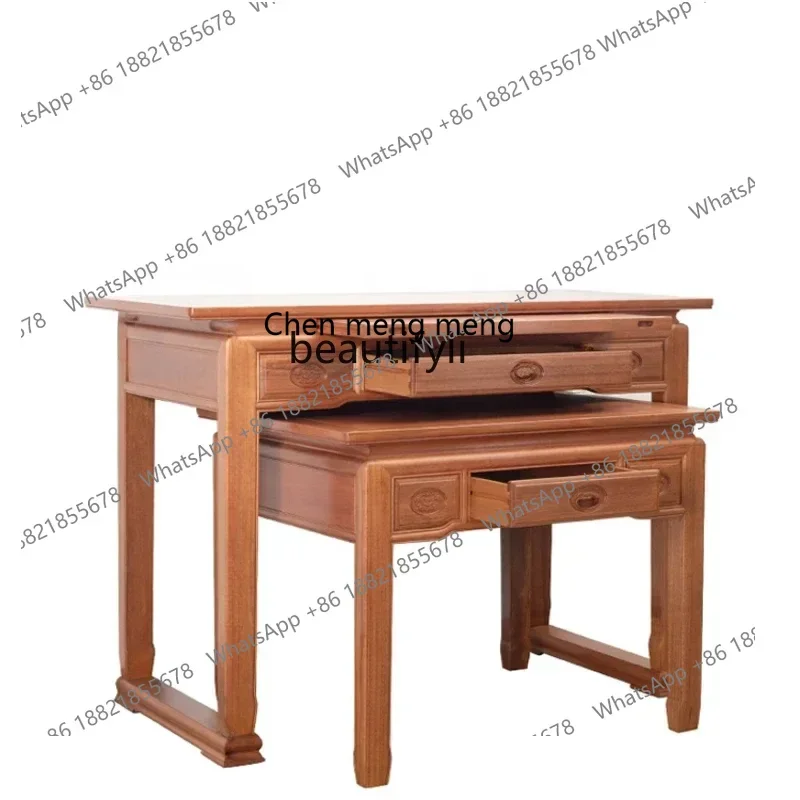 B178 Solid Wood Altar Altar God of Wealth Incense Burner Table Altar a Long Narrow Table Chinese Worship Hall Buddha Shrine