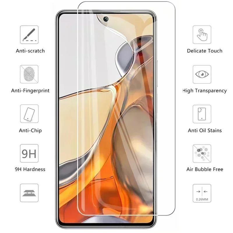 Tempered Glass for Xiaomi 11T 10T 9T Pro Lite Screen Protectors for Mi Poco X3 Pro NFC F3 M3 M4 Redmi Note 7 11 Pro 8 8A Glass