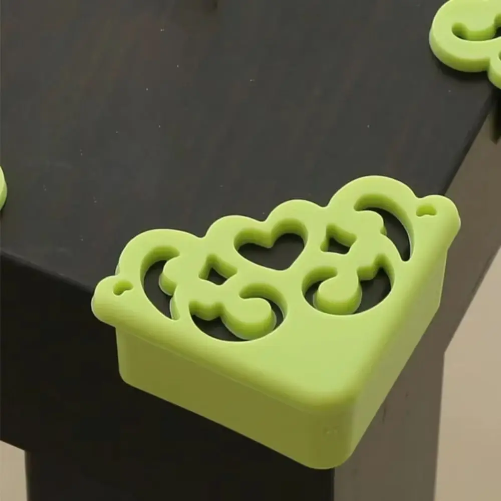 8Pcs Hollow Out Table Corner Guard Love Pattern Right Angle Design Edge Guard Cover Soft Decorative Baby Safety Edge Guard