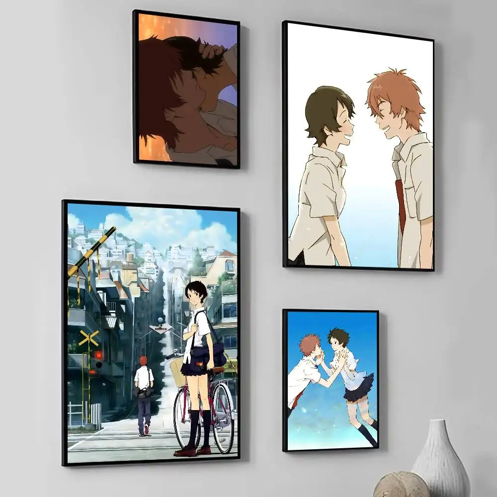 Movie Anime The Girl Who Leapt T-Through Time Posters Self Adhesive Waterproof Ideal For Living Room Bedroom Bar Decoration