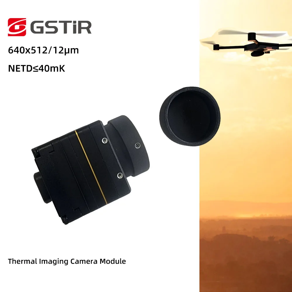 GSTir Coin Series 256/384/640 50Hz 4.9-70mm LWIR Radiometric Spectrum Machine Vision Thermal Camera With SDK For Drone UAV