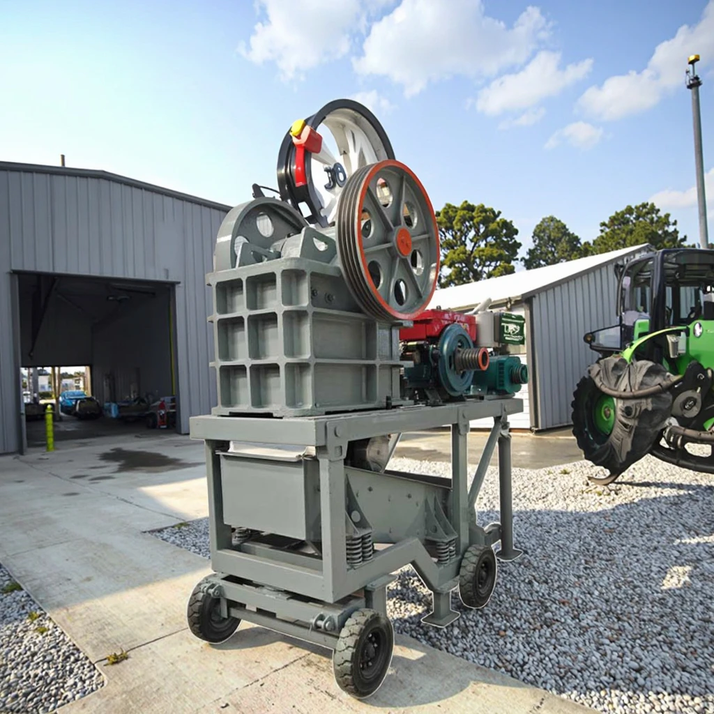 Small Portable Jaw Crusher with Vibrating Screen PLC-controlled AC Motor High Productivity Mobile Stone & Gold Ore Crusher