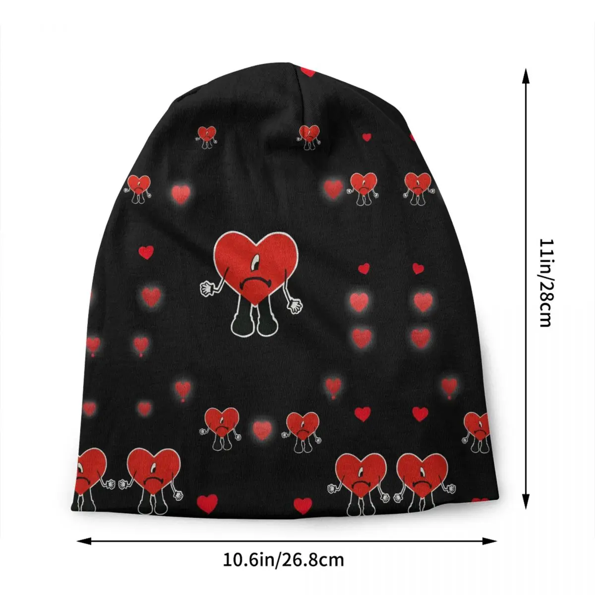 Custom Gothic Classic Music Bad B-Bunnyes Skullies Beanies Caps Men Women Cool Winter Warm Knitted Hat Adult Hot Bonnet Hats