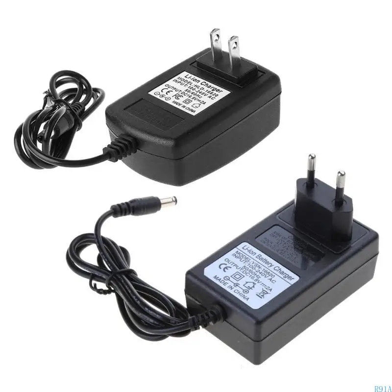 R91A Wall AC 110V-245V EU/US Plug for 14.4V 18650 4-String Lithium Batteries