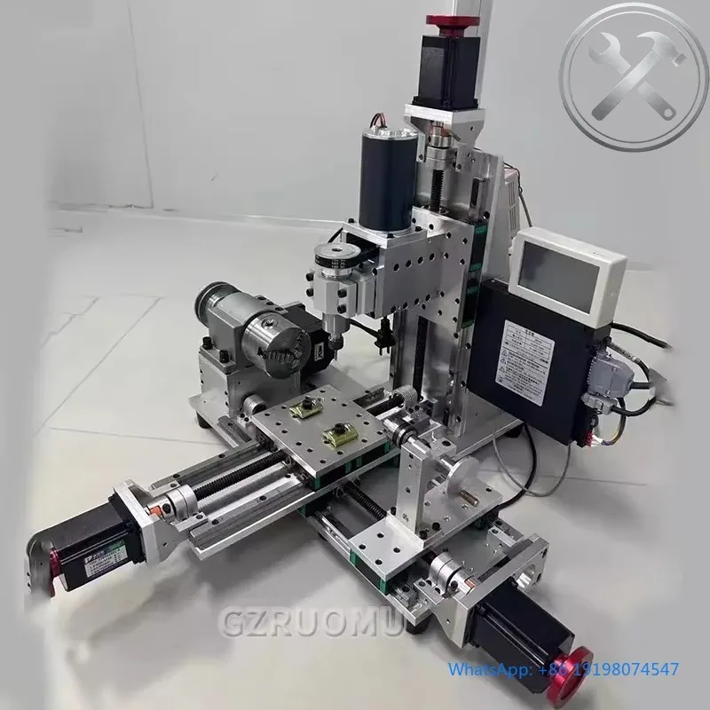 

CNC Turn Milling Drill Integrated Lathe 750W Servo Motor Numerical Control Processing Machine