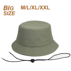 Sombrero de pescador de talla grande para hombre, gorra de sol fina de verano, Material impermeable, informal, XXL