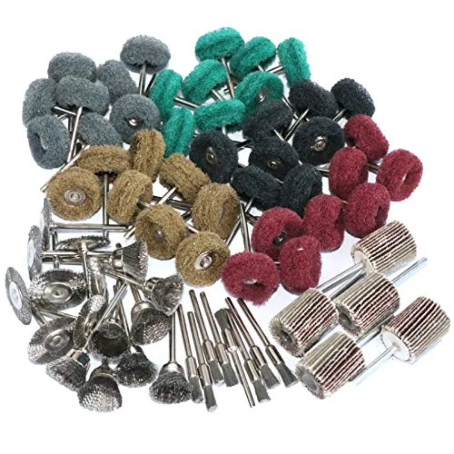 

69Pcs Abrasive Wheel Buffing Polishing Wheel Wire Brushes Set for Rotary Tool Accessories Shank 3mm Mini Brush Polishing Kit fo