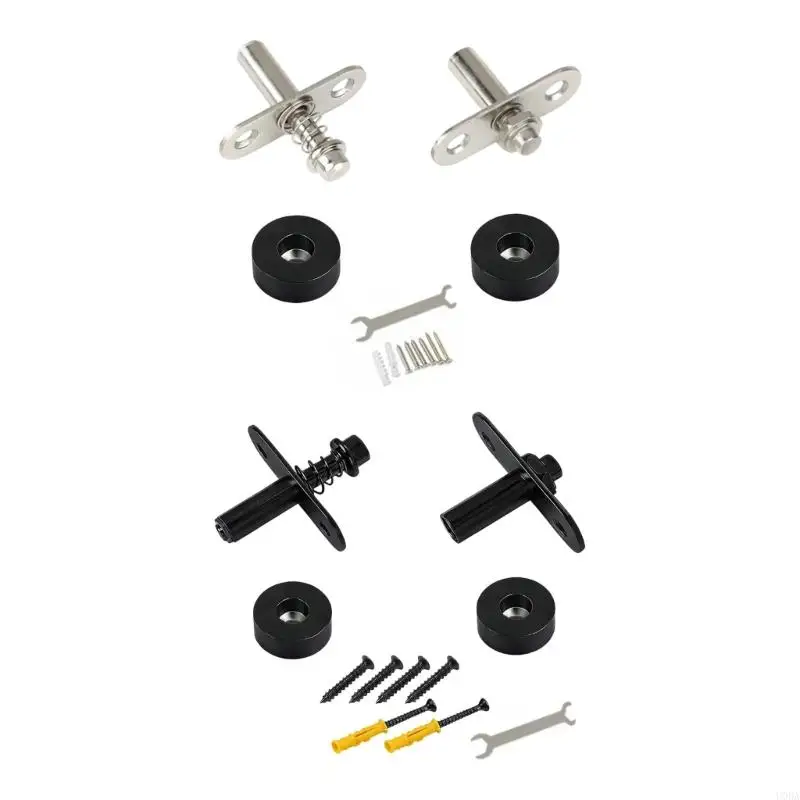Partition Panel Mounting Hardware Set Adjustable Pivots Door Hinges with Top and Bottom Motion Design Bases Screws Adjustment