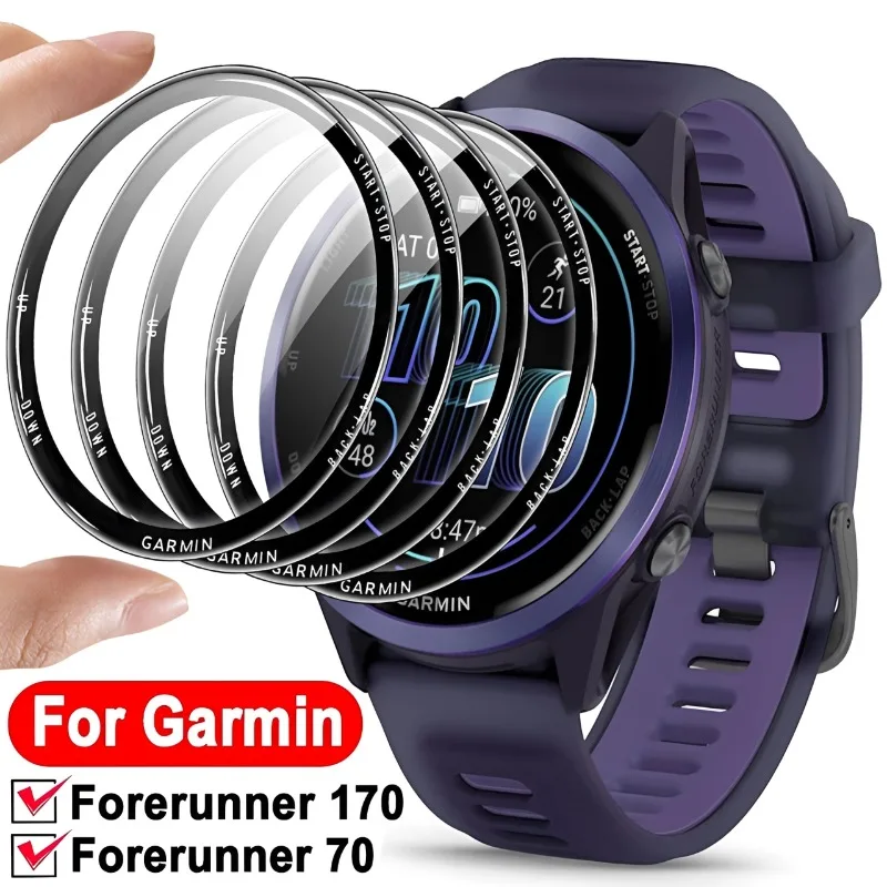 Защитная пленка для экрана с 3D-изогнутой поверхностью для Garmin Forerunner 70/170, защита от царапин, HD, полное покрытие, защитная пленка для экрана Forerunner 170/70