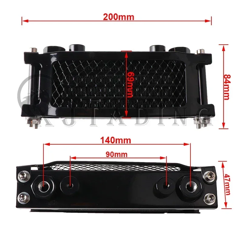 Universal Motorcycle Oil Cooler Oil Radiator Kit for 110 125 140cc Dirt Bike Honda Monkey Yamaha Kawasaki Moped Enduro Motocross