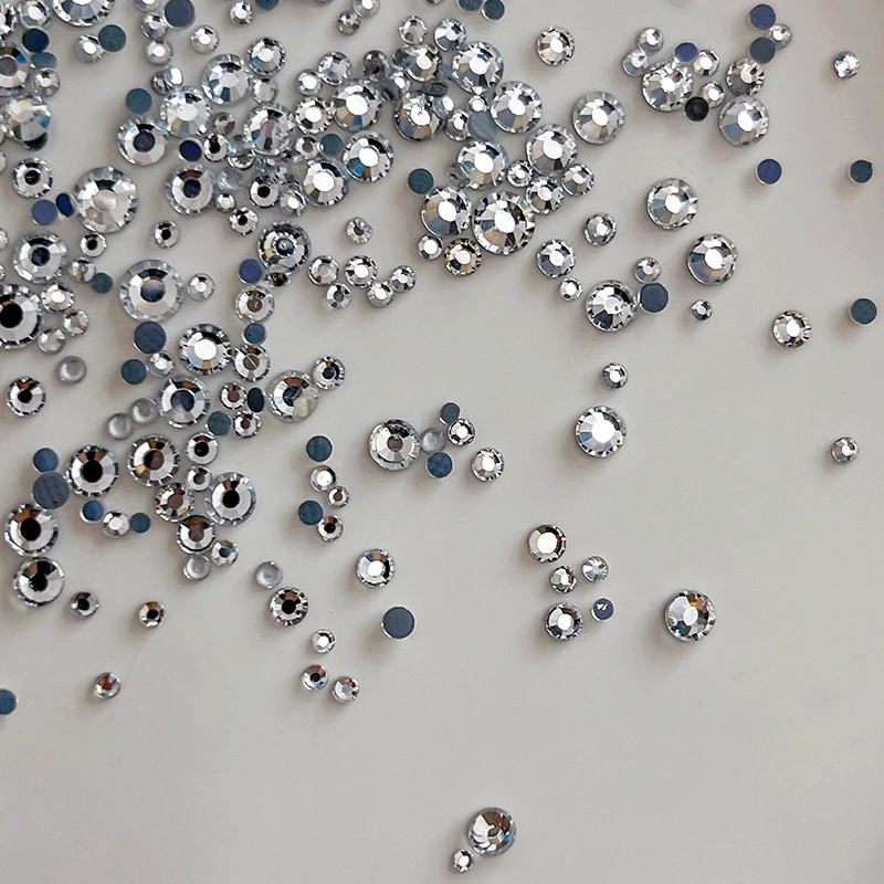 1000/1440pcs Rhinestones SS3-SS20 FlatBack Strass เย็บผ้าตกแต่งเล็บ