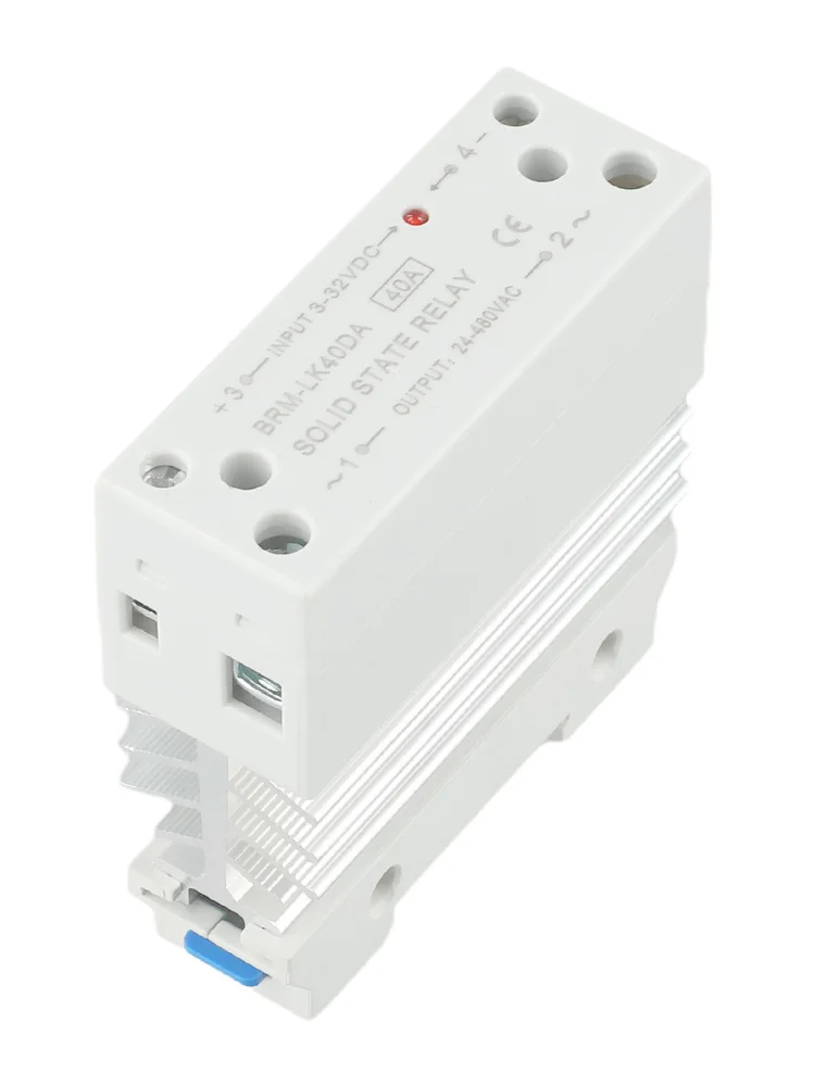40A Solid State Relay Module With Integrated Rail Mount And Heat Dissipation Design For DC Control AC Load Switching