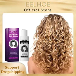 EELHOE Curly Elastin Mousse Nature Volume Styling Moisturizing Fluffy Repairing Styling Elastin Gel Cream Curly Wavy Hair Care